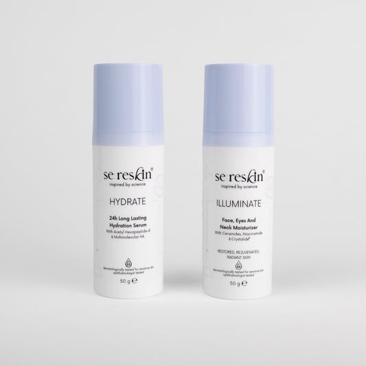 Set hidratare & luminozitate - ser Hydrate + cremă Illuminate